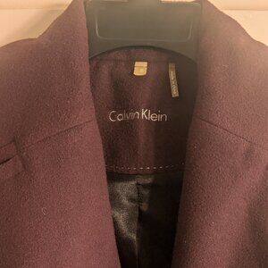Calvin Klein Single-Breasted Wool Peacoat